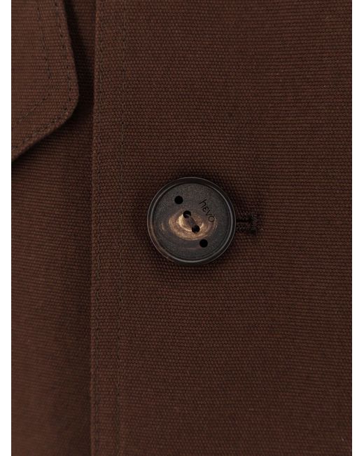 Hevò Brown Isola Di San Pietro Cotton Jacket for men