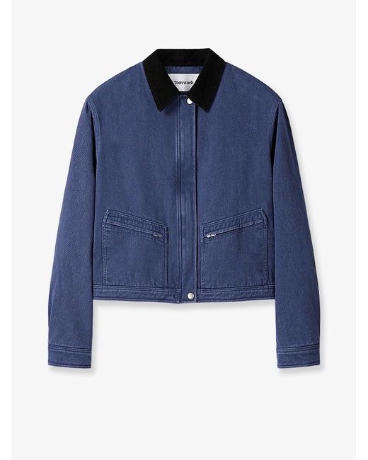 TONYWACK Blue Crop Fit Denim Jacket
