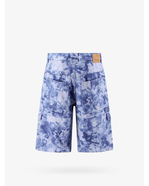 Isabel Marant Blue Regular Fit Cotton Closure With Zip Bermuda Shorts for men