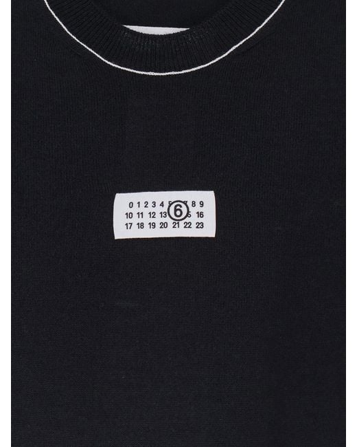 MM6 by Maison Margiela Blue Virgin Wool Blend Sweater