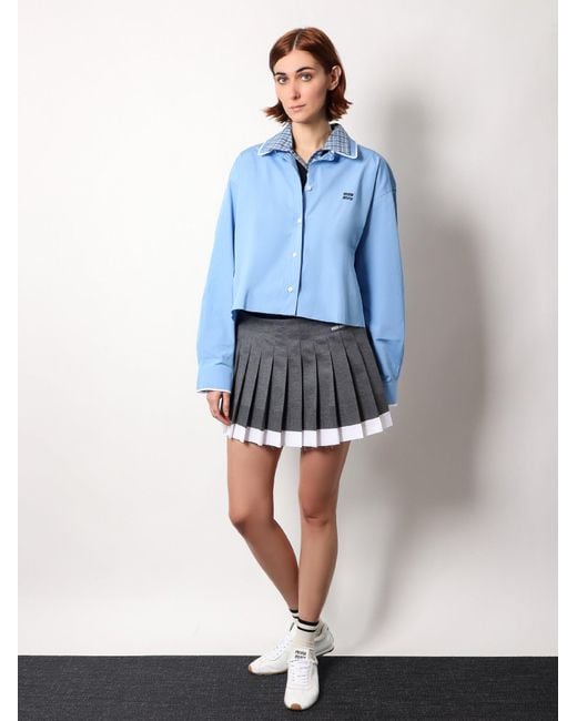 Gonna di Miu Miu in Gray