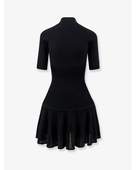 Alaïa Black Crinoline Wool Blend Short Dress