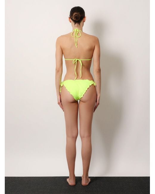 Slip Bikini Moon Fluo Color di Mc2 Saint Barth in Yellow