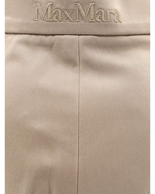 Max Mara Natural Tabacco Stretch Cotton Shorts