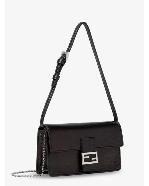 Fendi White Wallet On Chain Tube Leather Crossbody Bag