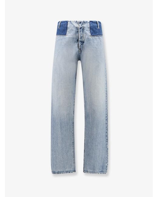Maison Margiela Blue Jeans With Patchwork Effect for men
