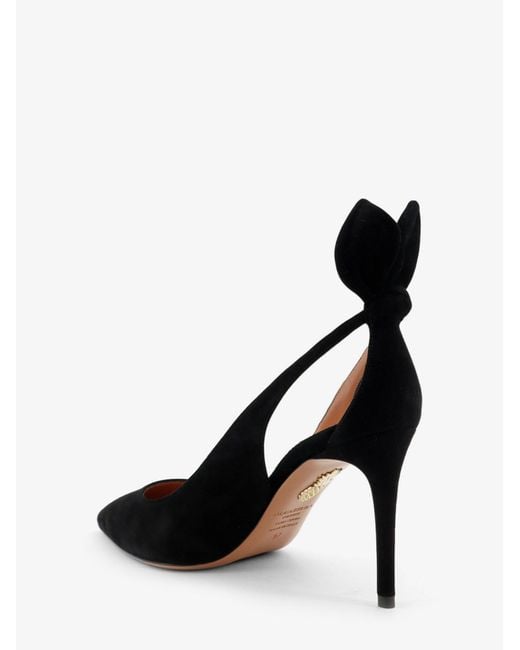 Aquazzura Black Deneuve Suede Pumps