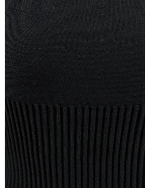 Alaïa Black Crinoline Wool Blend Short Dress