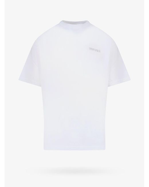 Marcelo Burlon White Crew Neck Short Sleeve Printed T-shirts for men