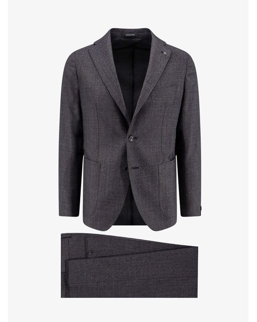Tagliatore Blue Virgin Wool Dress With Prince Of Wales Motif for men