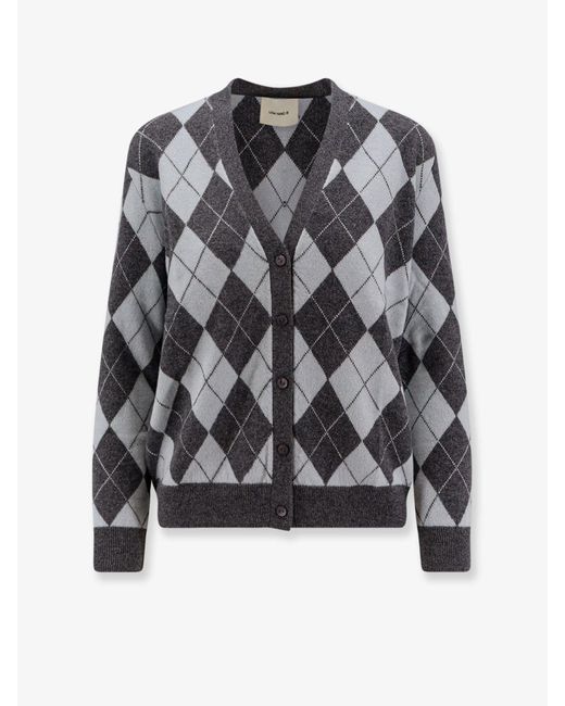 Lisa Yang Gray Raelyn Sparkle Jacquard Cardigan