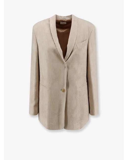 Alysi Natural Corduroy Blazer
