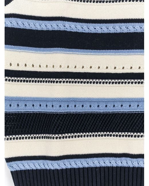 DUNST Blue Sleeveless Cotton Sweater for men