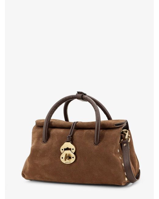 Zanellato Brown Dotta Nubuck Crossbody Bag