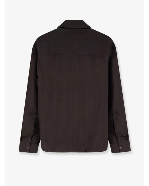 Studio Nicholson Black Wool And Linen Shirt for men