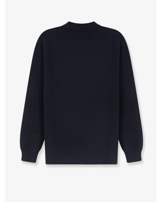 Aspesi Blue Virgin Wool Cardigan