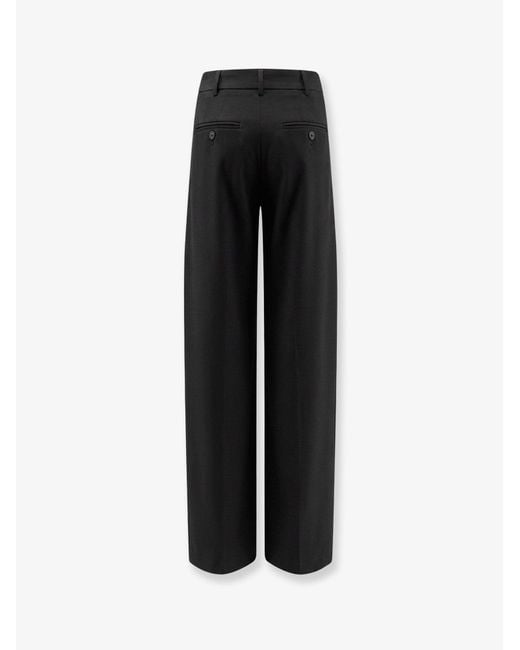 Semicouture Black Virgin Wool Blend Trousers