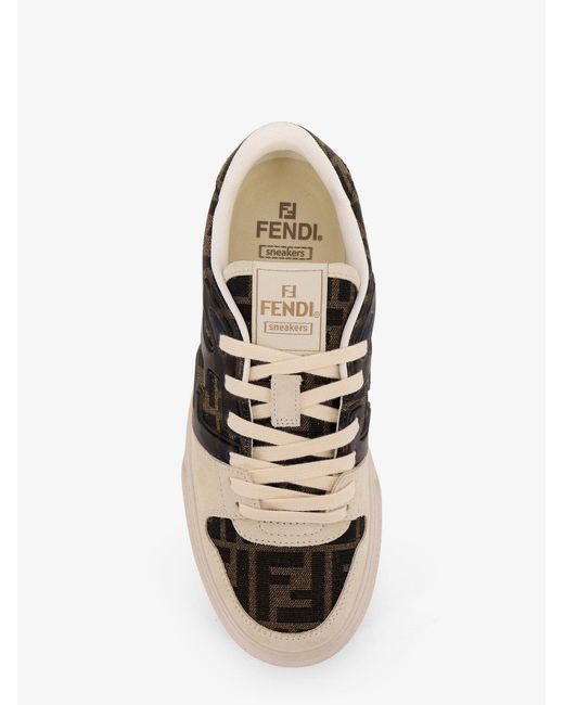 Sneakers Match Platform di Fendi in White