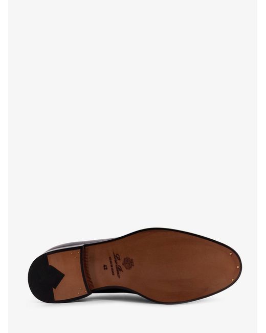 Loro Piana Black Serge Tassel Leather Loafers for men