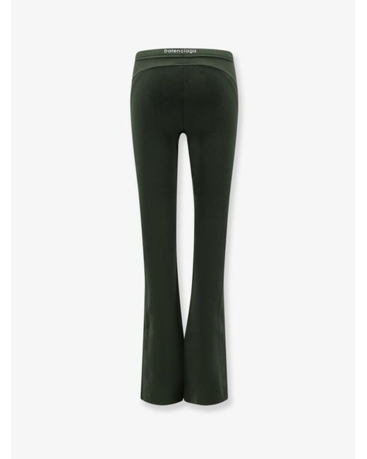 Balenciaga Green Techwear Flared Technical Fabric Leggings