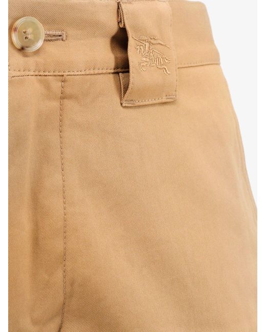 Burberry Natural Cotton Stitched Profile Pants for men