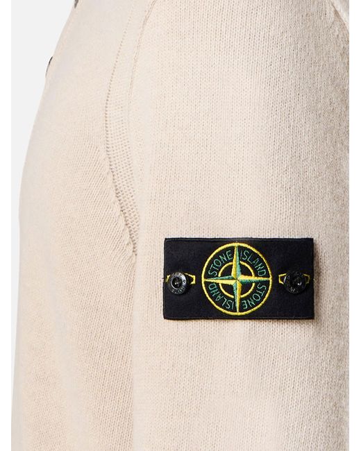 Stone Island Natural Wool Blend Sweater for men