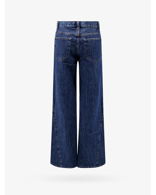 A.P.C. Blue Wide Leg Cotton Closure With Zip Stitched Profile Jeans