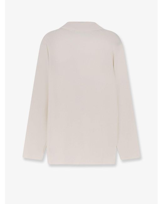 Lardini White Knitted Blazer for men
