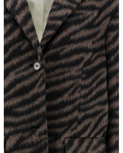 Alysi Black Jungle Maxi Blazer