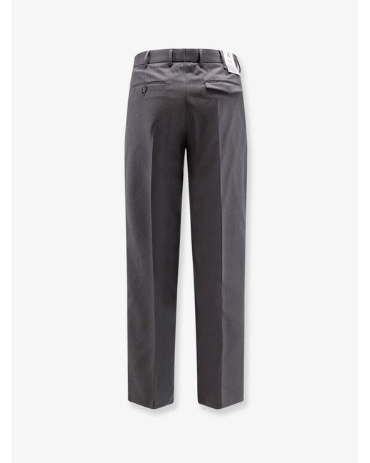 PT Torino Gray Michael Reworked Virgin Wool Trousers for men