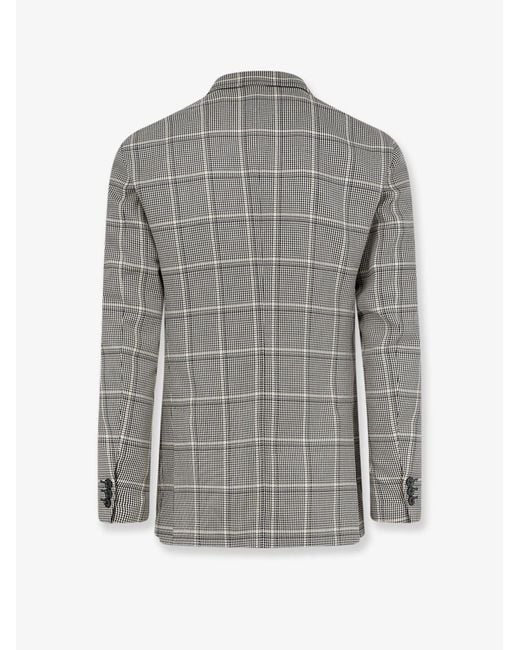 Lardini Gray Wool And Cotton Blend Blazer for men