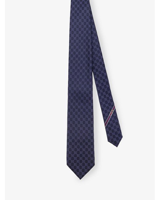 Gucci Blue Fedra Silk Tie for men