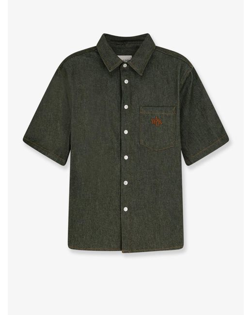 Walk In Paris Green Denim Shirt for men