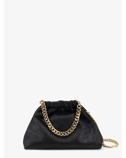 Stella McCartney Black Falabella Mini Shaggy Deer Crossbody