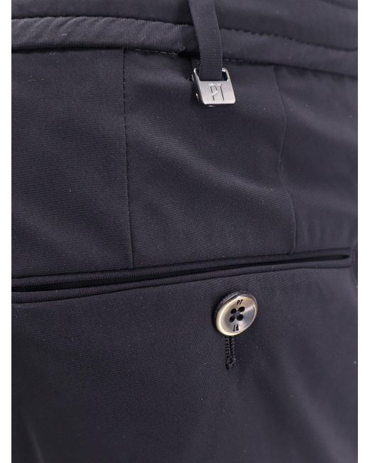 PT Torino Blue Kinetic Fabric Trouser With Internal Drawstring for men