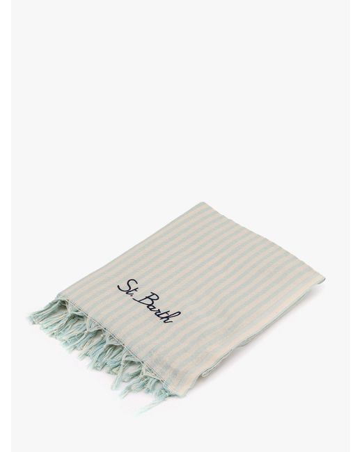Mc2 Saint Barth White Foutas Light Cotton Beach Towel for men