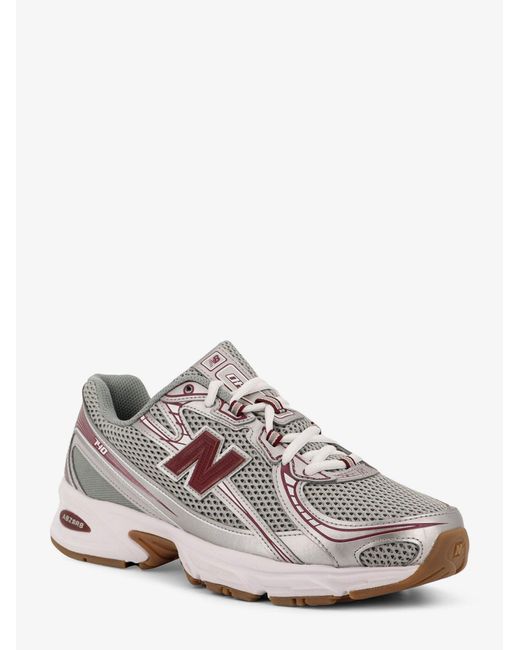 New Balance White 740 Mesh Sneakers With Leather Inserts for men