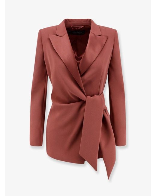 Max Mara Red Mxebano Cady Blazer