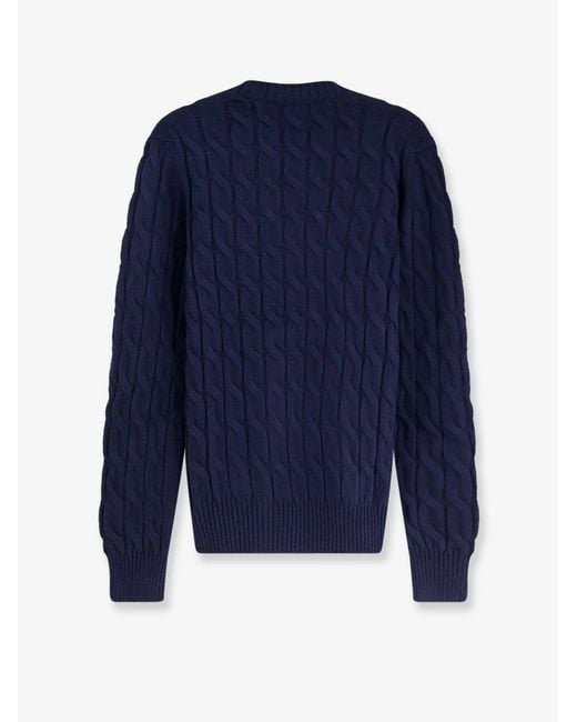 Gran Sasso Blue Cashmere Sweater for men