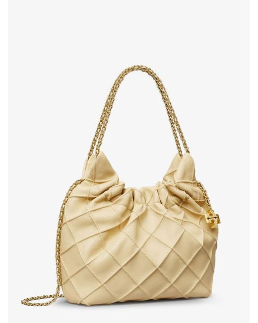 Tory Burch Metallic Fleming Mini Hobo Bag
