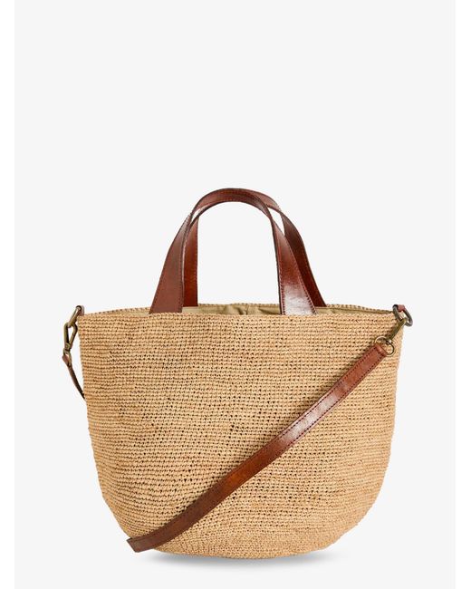 IBELIV Brown Mirozy Raffia Crossbody Bag