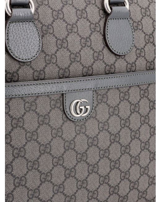 Gucci Gray Ophidia Medium GG Briefcase for men