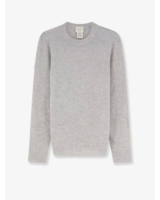 Alysi Gray Merino Wool And Cashmere Blend Sweater
