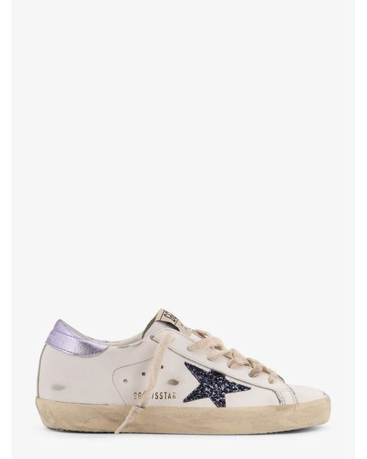 Sneakers Low-Top Super-Star Classic With List Con Inserti di Golden Goose Deluxe Brand in White