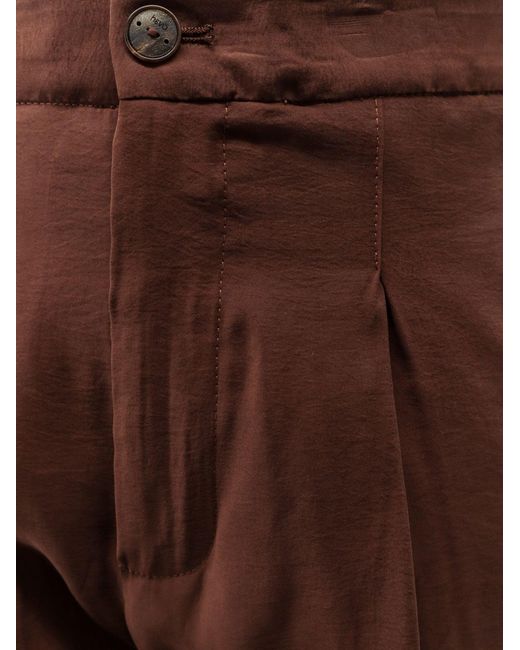 Hevò Brown Torre Lapillo Modal Blend Bermuda Shorts