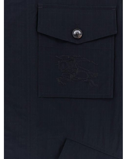 Burberry Blue Jackets Poliammide for men
