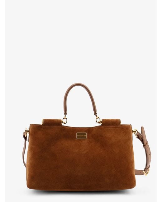 Dolce & Gabbana Brown Vittoria Suede Crossbody Bag