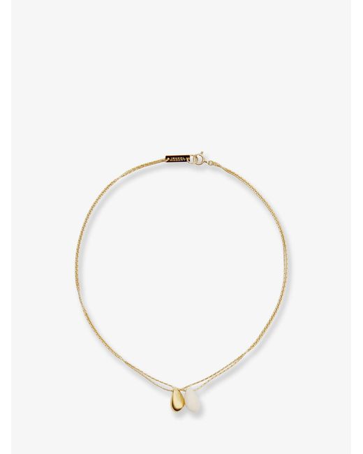 Isabel Marant Metallic Brass Necklace With Finishes