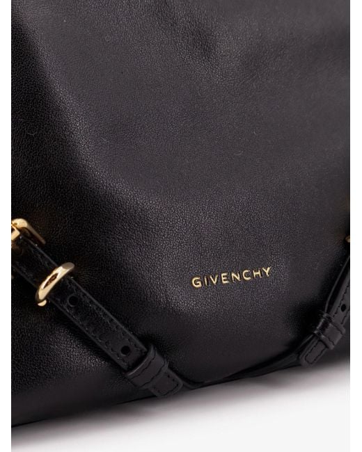 Givenchy Black Voyou Medium Leather Shoulder Bag