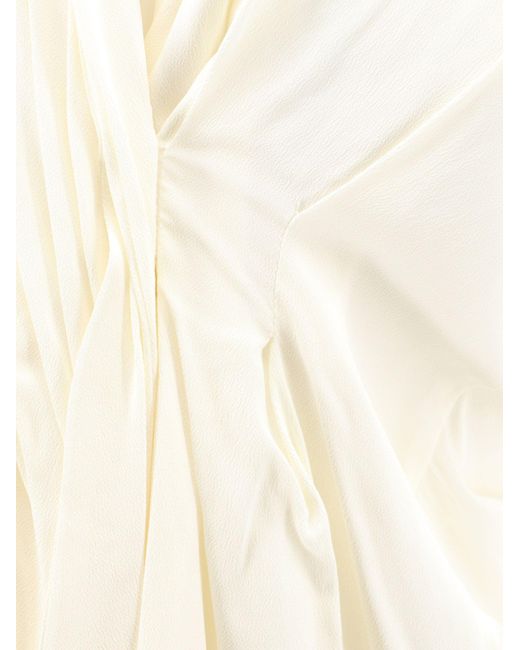 Semicouture White Silk Blend Top